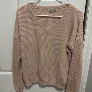 Lg light pink knitted sweater